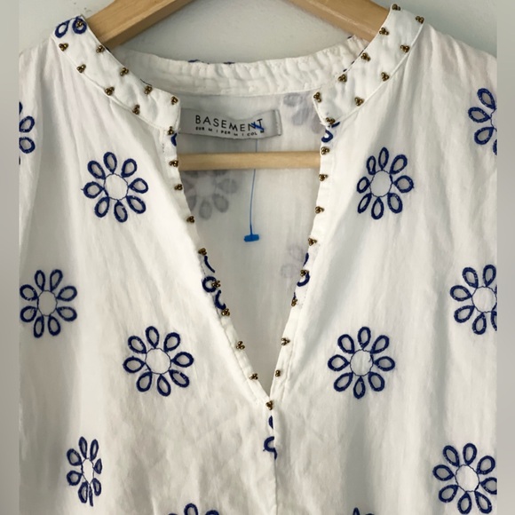 Basement Embroidered Cotton Short Dress - Picture 5 of 12